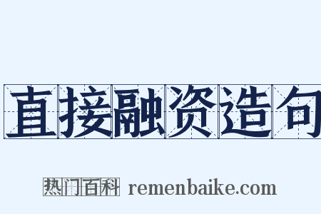 直接融资造句是什么意思的图片